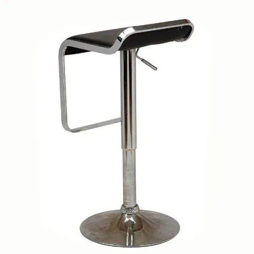 Adjustable Bent Design Bar Stool - Black