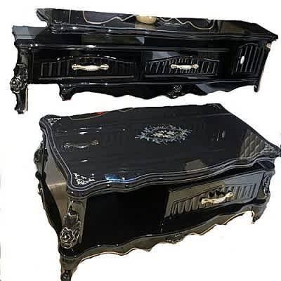 Royal Television Stand And Center Table -black