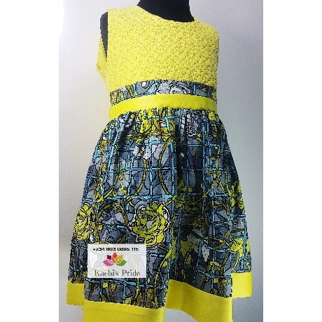 Cute Daviva And Ankara Dress by Kachi's pride