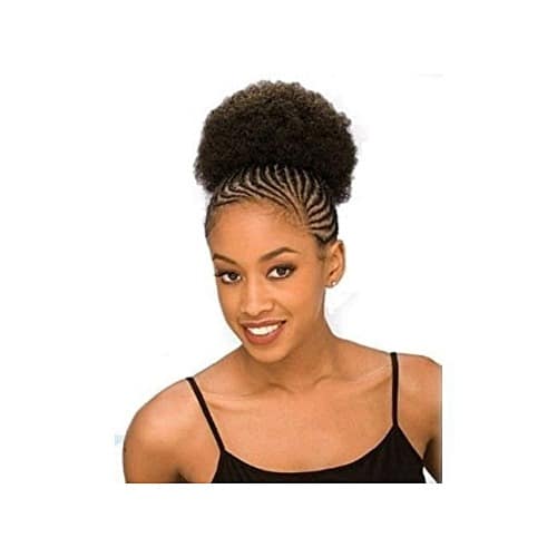 Ladies Afro Kinky Curly Hair Bun - Black