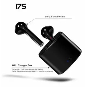 I7s Tws Wireless Bluetooth Earpods With Charging Case - Black