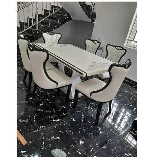 Royal Marble Dinning Table With 6 Chairs