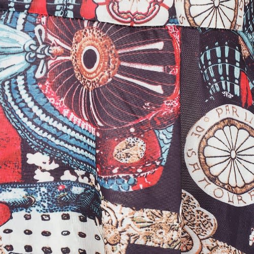 Print Flared Blouse & Short