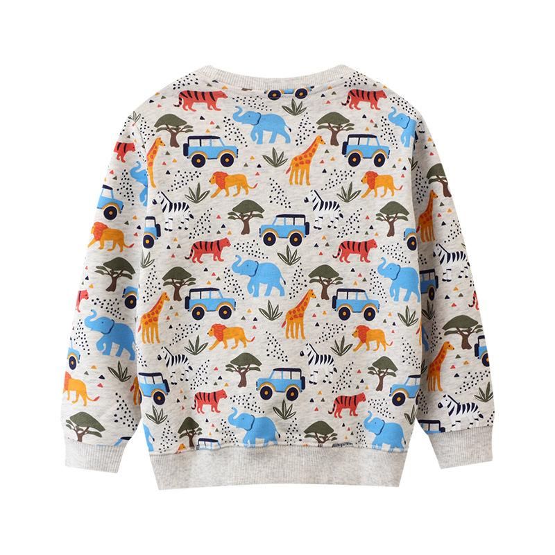 Boys Sweatshirt Long Sleeve Cartoon Sweatshirt White