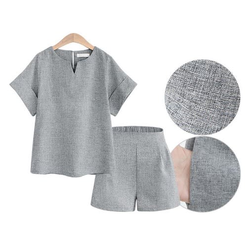 2pc Top & Short- Grey