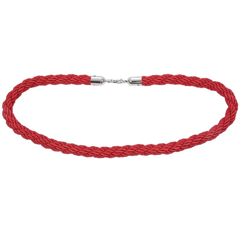 Quality 1.5m Long Twisted Queue Barrier Rope Red For Posts Stands