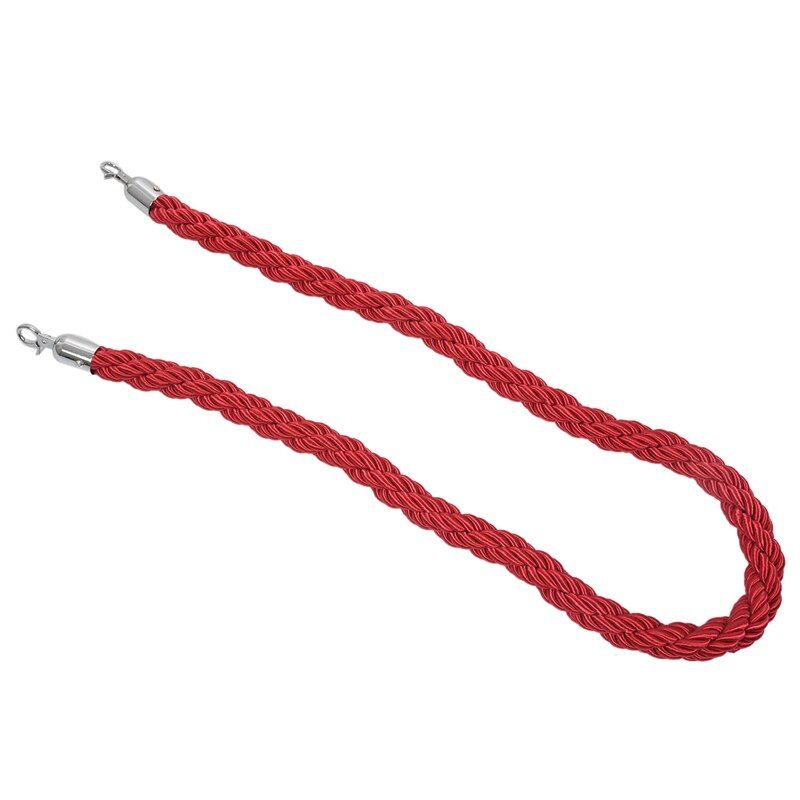 Quality 1.5m Long Twisted Queue Barrier Rope Red For Posts Stands