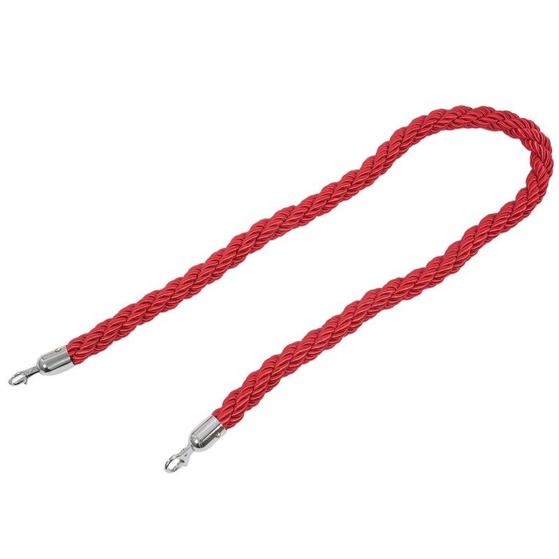 Quality 1.5m Long Twisted Queue Barrier Rope Red For Posts Stands