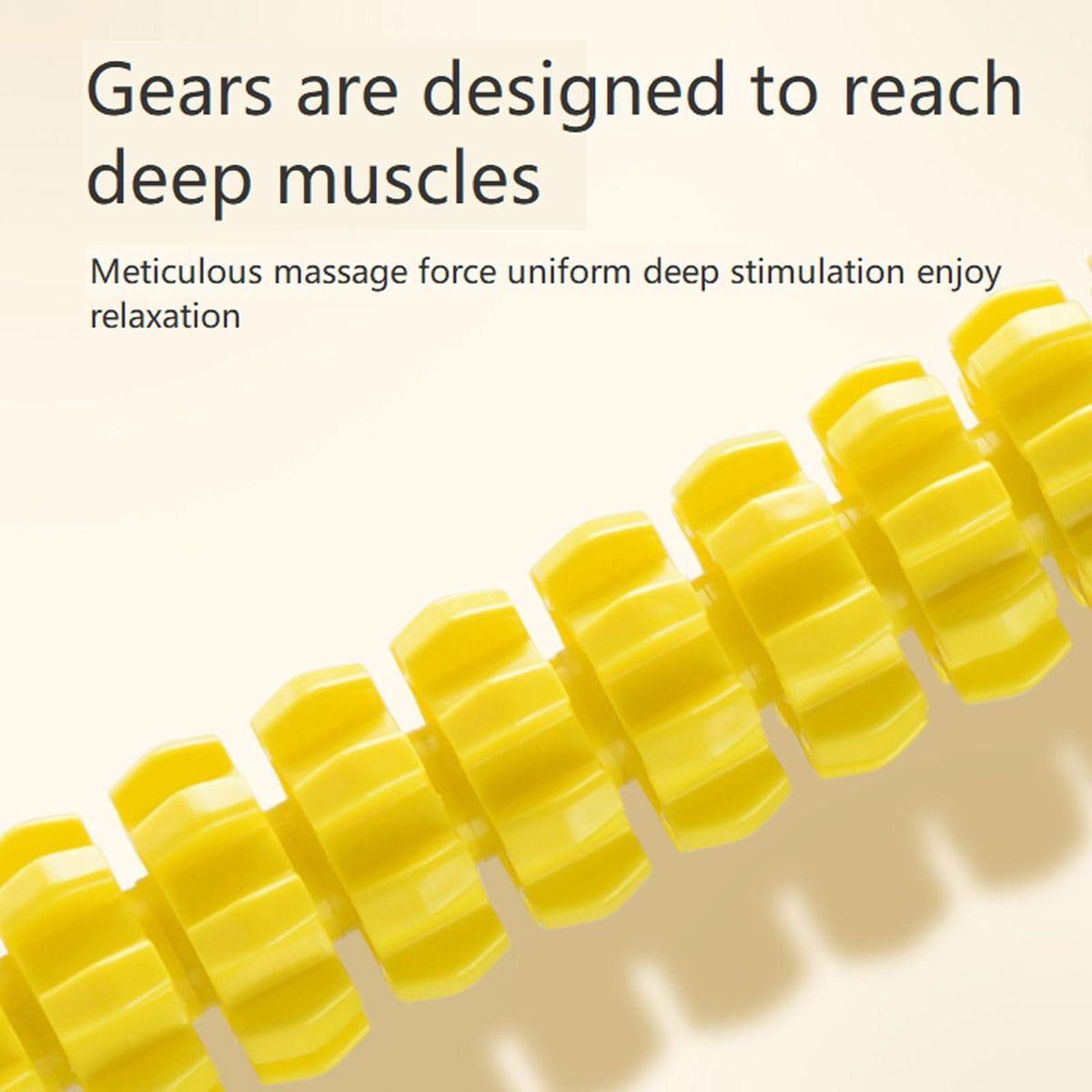Gear Massager Yoga Abdominal Massage Stick Yellow