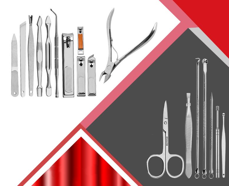 18pcs/set Nail Clipper Cutter Trimmer Ear Pick Grooming Kit