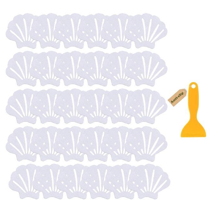 30 Pieces Non Slip Stickers With Scraper Anti Skid For Slippery White