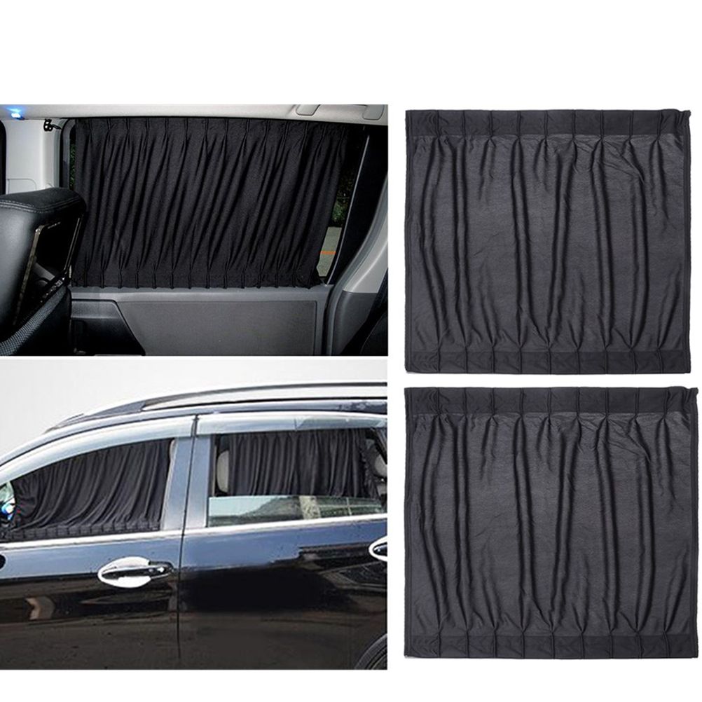 2 Pcs Black Curtains Car Side Window Curtain Blinds Car Curtains Rear Windshield Sun Shade WEF WEF