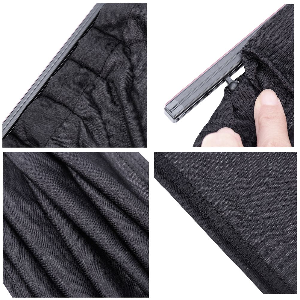 2 Pcs Black Curtains Car Side Window Curtain Blinds Car Curtains Rear Windshield Sun Shade WEF WEF