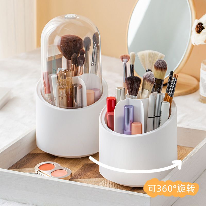 Large-capacity 360 Rotating Makeup Brush Storage Bucket