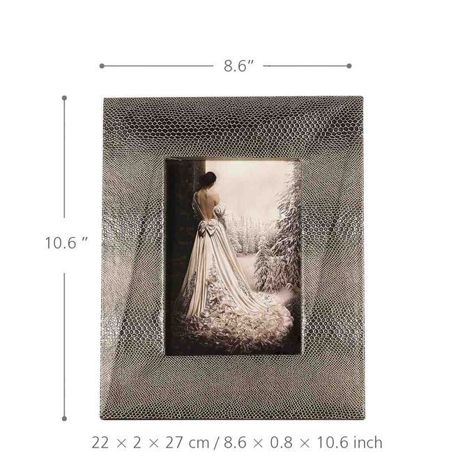 Photo Frame With Snakeskin Texture Wooden Piano Baking