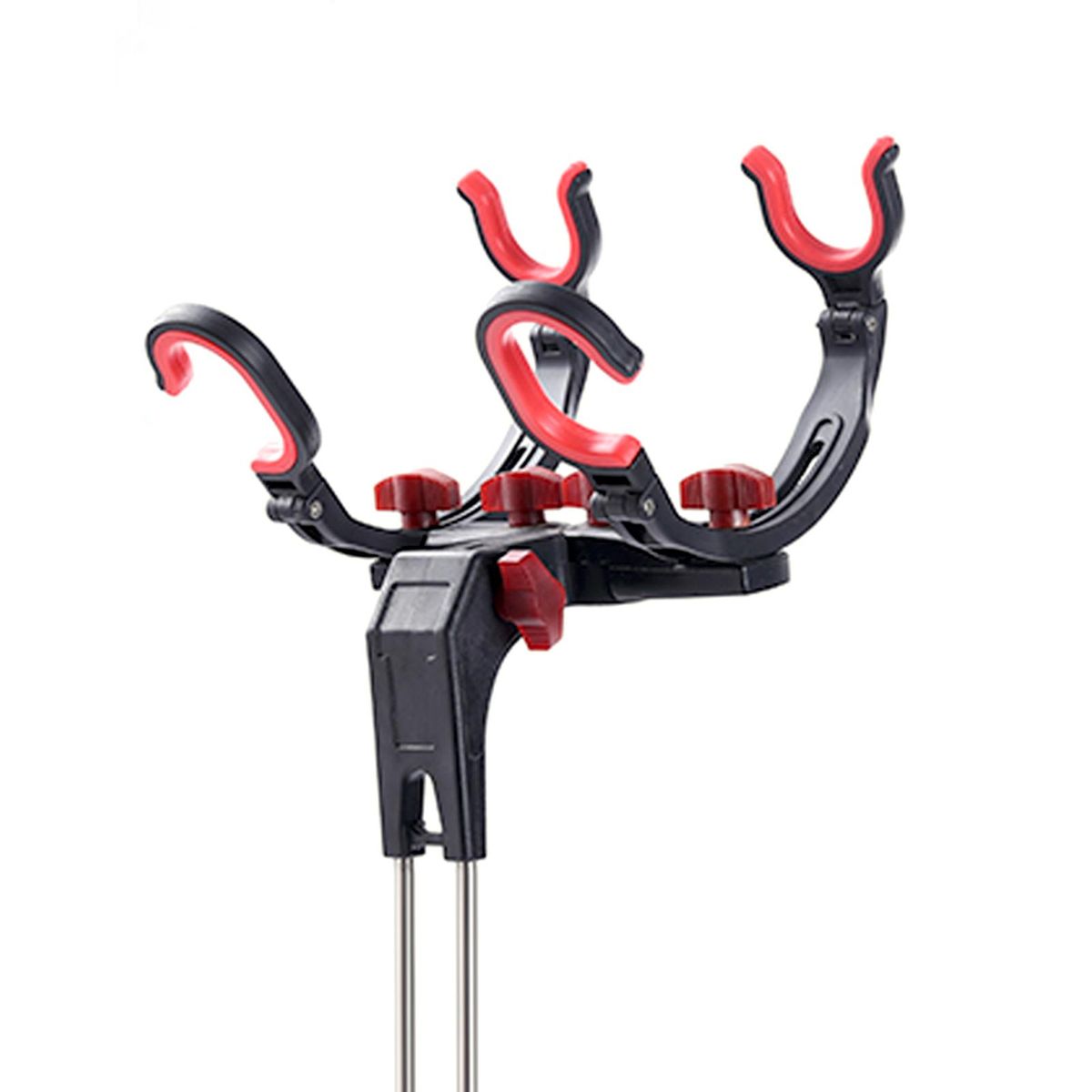 Adjustable Fishing Rod Stand Fishing Pole Holder Bank Stick for 2 Poles