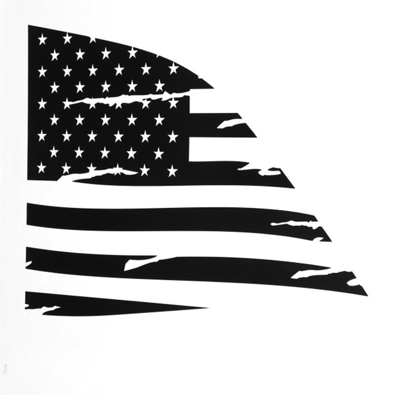 Black Car Side Blinds Rear Window Flag Decorative Stickers Trim for Dodge Challenger 2008-2020