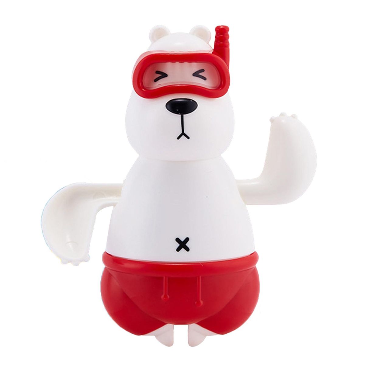 Swimming Polar Bear Toy Adorable Polar Bear Bath Toy Fun for Kids Red