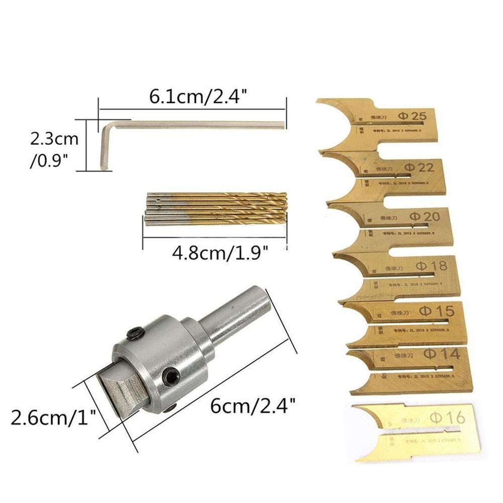 Carbide Ball Blade Woodworking Milling Cutter Molding Tool Beads Router Bit Drills Bit Set
