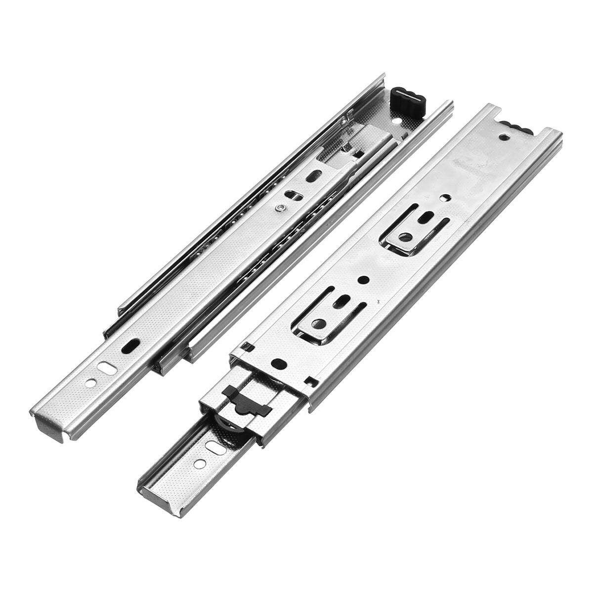 4Pcs 8" Long 3 Sections Ball Bearing Slide Rail Cabinet Drawer Runners Slider