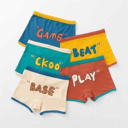 Boys Boxer Pants,Cartoon Underwear Cotton Underpants（5 Pack）