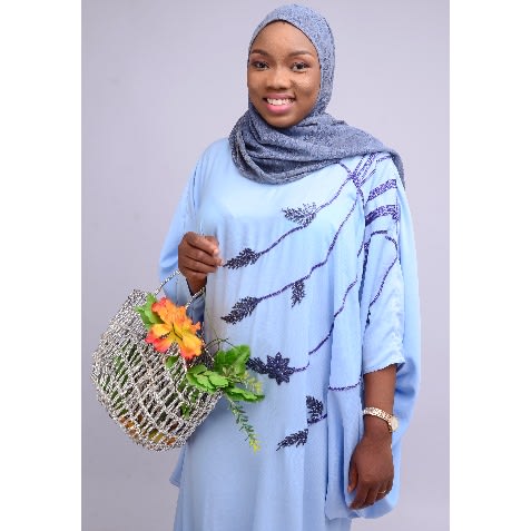 Light Blue Abaya Dress