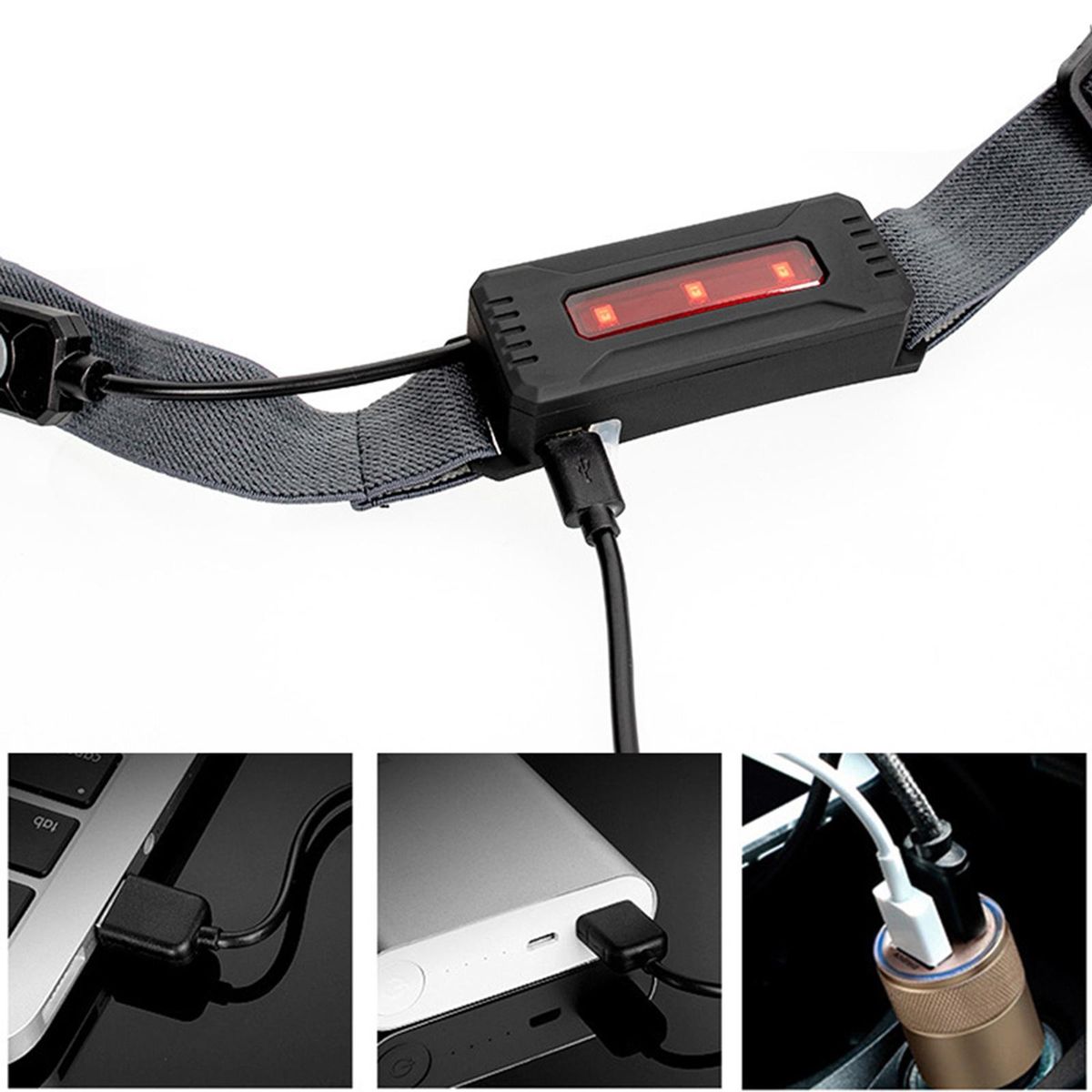 LED  Elastic Head Band USB Elastic Head Band Light For