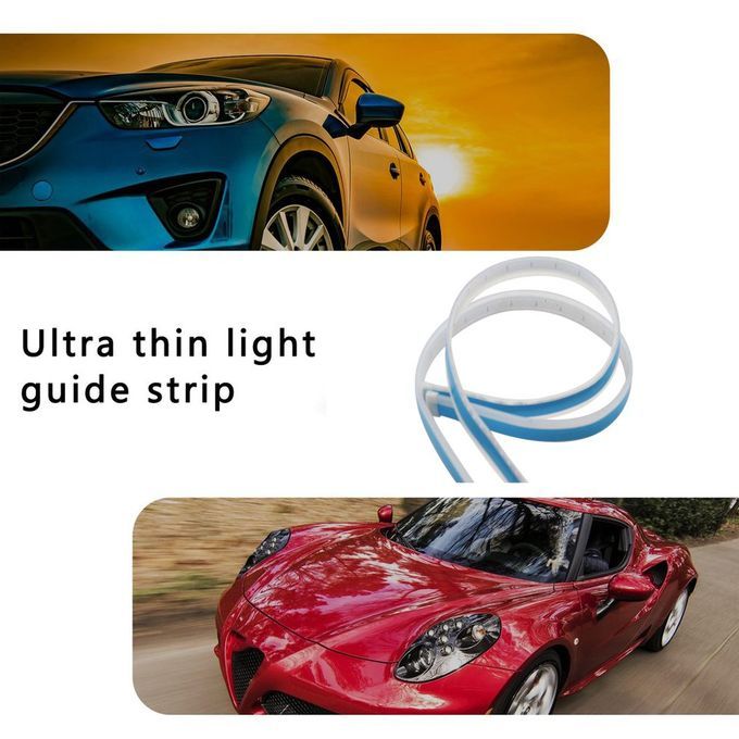 Ar   Daytime Running Light Tear Eye Streamer Turn Light Sili One Light Bar-blue+yellow-60CM