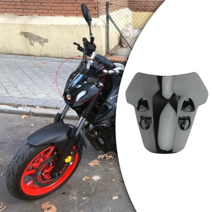 Motorcycle Windshield Wind Shield Fit For Yamaha MT07 MT07 2021 Black
