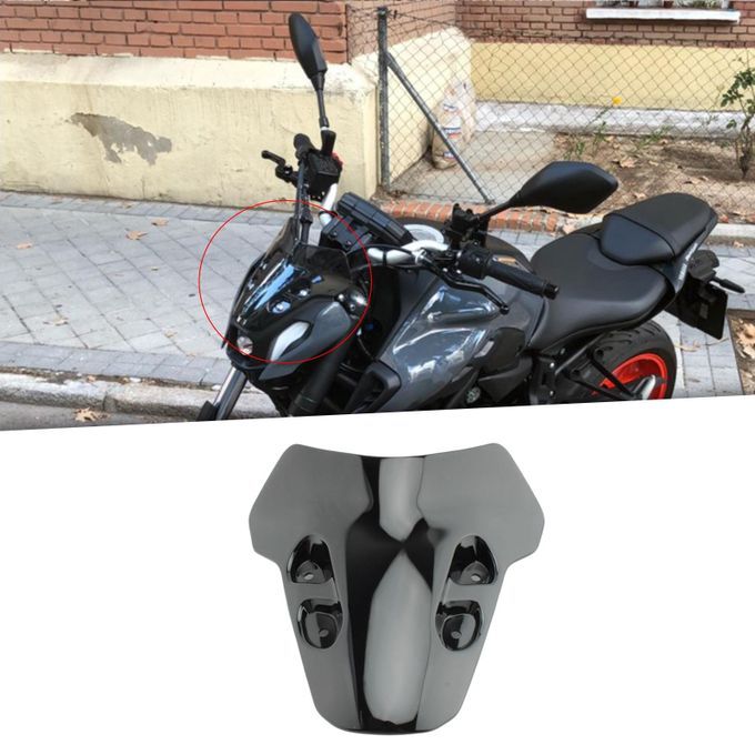 Motorcycle Windshield Wind Shield Fit For Yamaha MT07 MT07 2021 Black