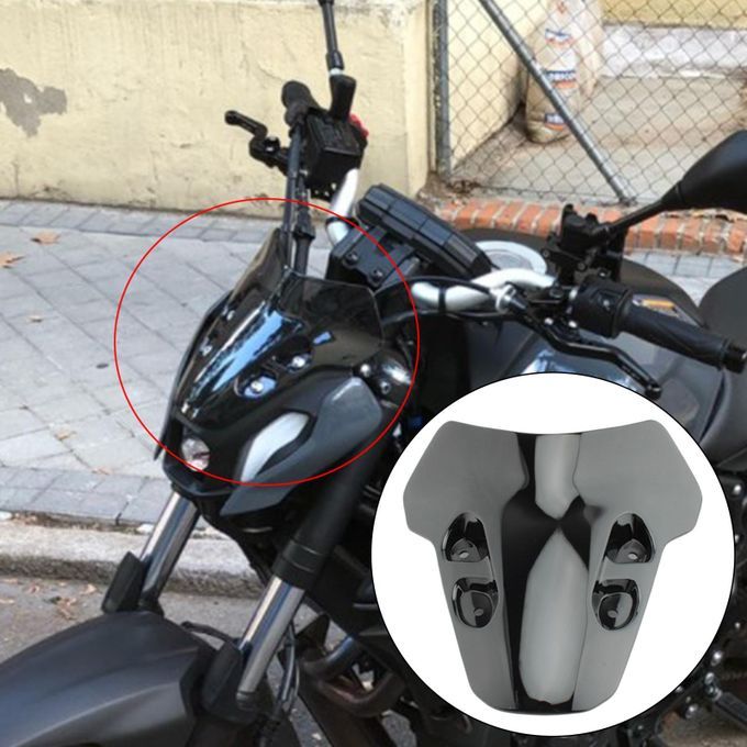 Motorcycle Windshield Wind Shield Fit For Yamaha MT07 MT07 2021 Black