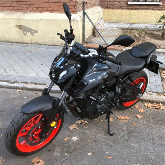 Motorcycle Windshield Wind Shield Fit For Yamaha MT07 MT07 2021 Black