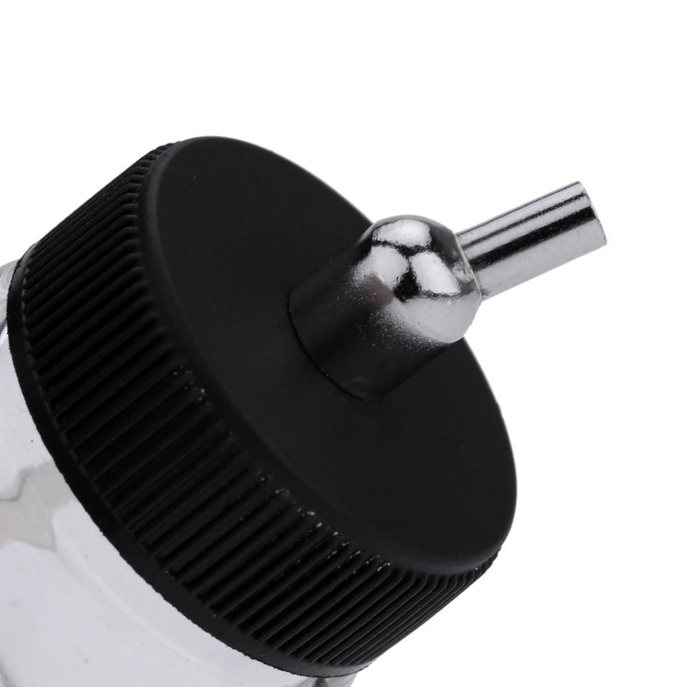 10PCS Airbrush Glass Bottles Air Brush Bottle (Jars) with 30° Angle Adapter Lid Assembly Using on Dual-Action Airbrushes