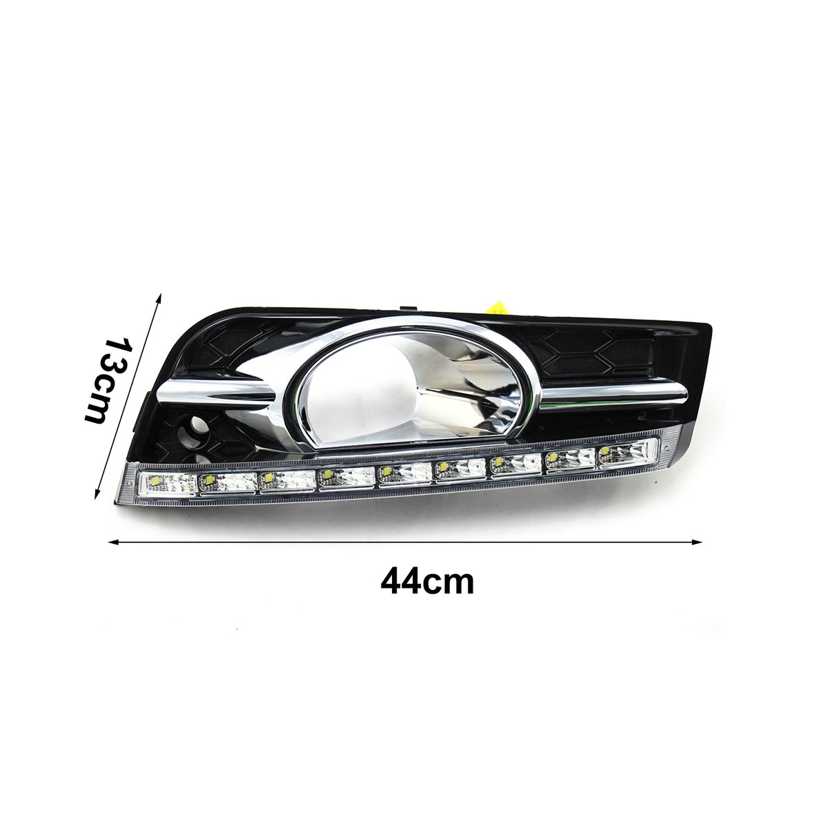 2Pcs Front Bumper Fog Light Super Bright LED DRL-Black