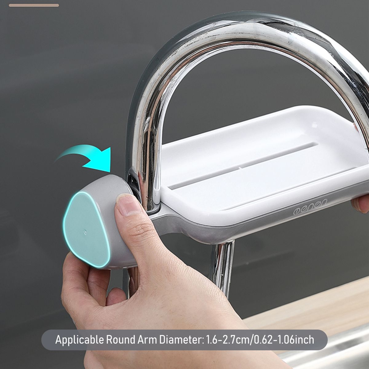 Kitchen Sponge Holder Brush Soap Organizer Rotatable Faucet
