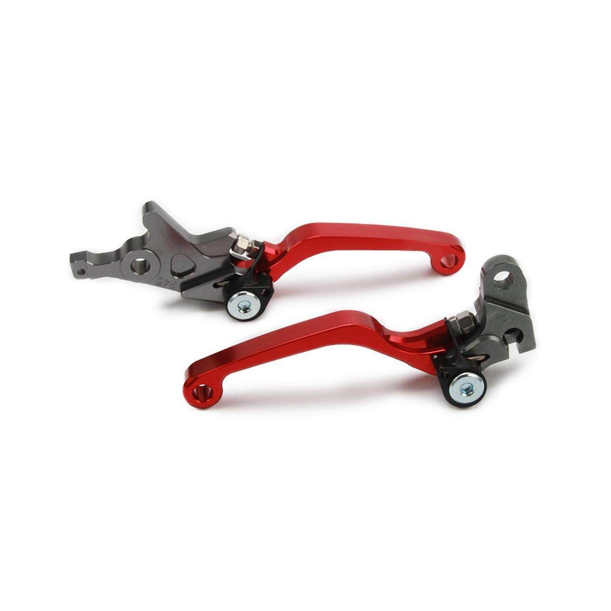 2x Red Aluminum Motorcycle Racing Short Brake Clutch Levers For CRF250L/M 2012-2015 Red (red)