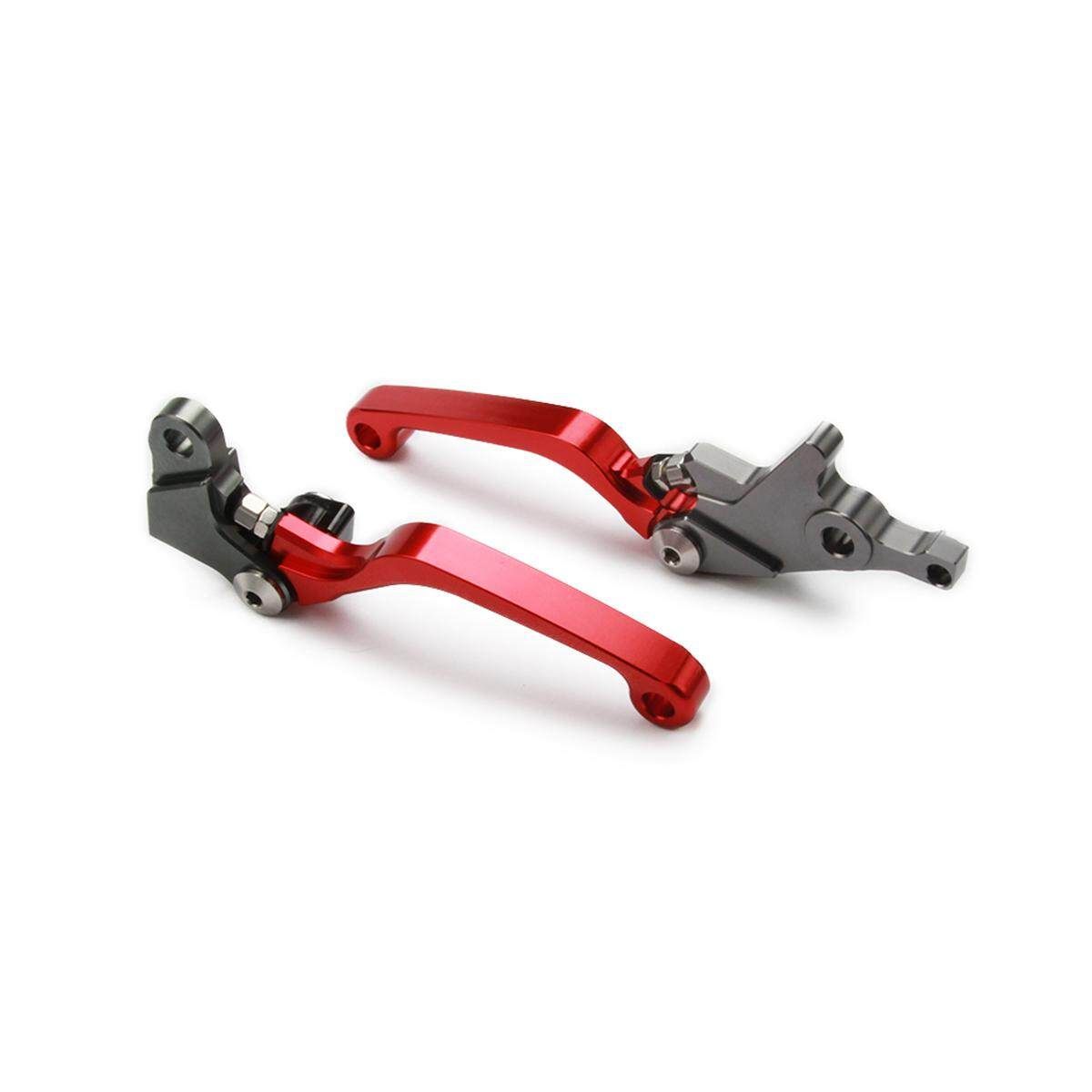 2x Red Aluminum Motorcycle Racing Short Brake Clutch Levers For CRF250L/M 2012-2015 Red (red)