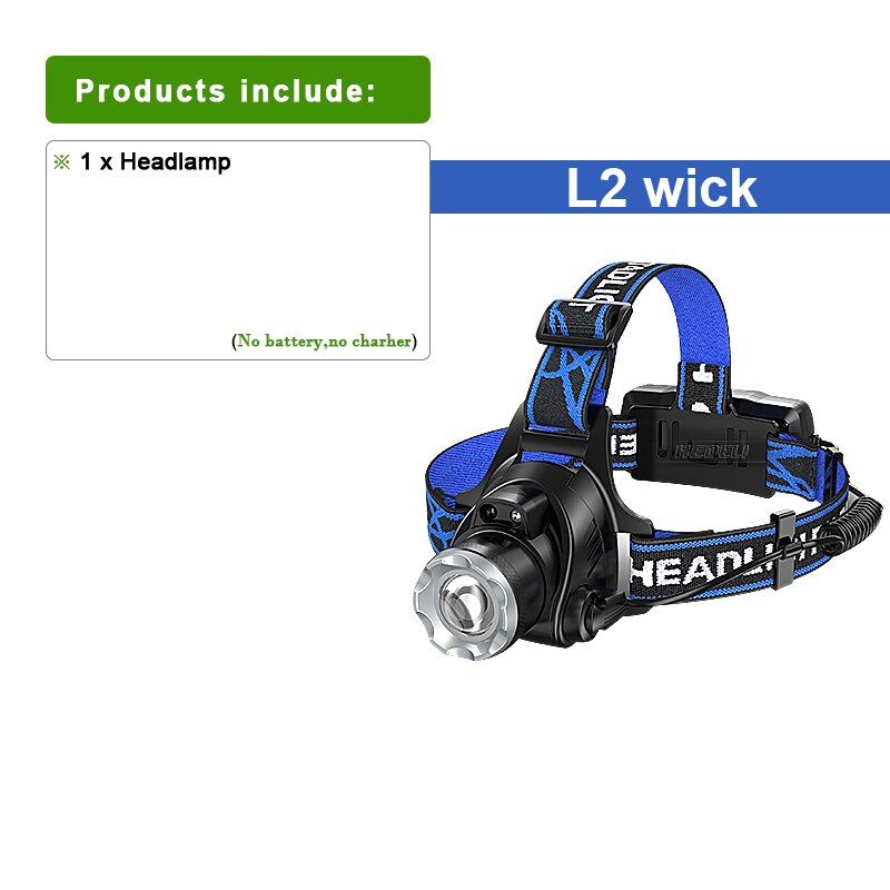 1000000LM XHP160 16-core IR Led Headlamp XHP90 Powerful Led