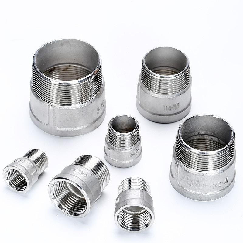 Internal and External Thread Direct 201/304/316 Stainless Steel Internal and External Thread Direct Lengthened Extension Connector Water Pipe Accessories