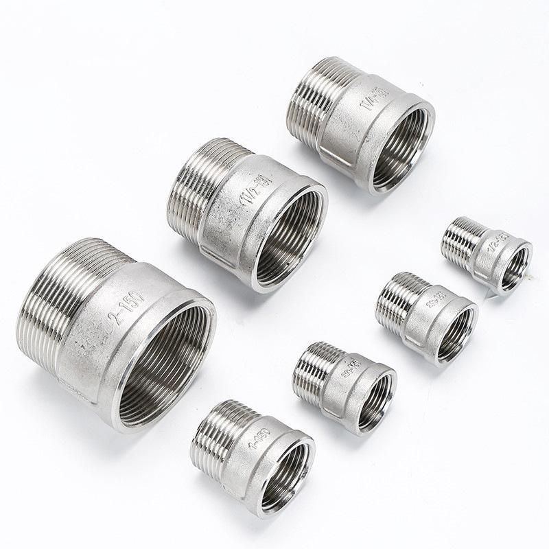 Internal and External Thread Direct 201/304/316 Stainless Steel Internal and External Thread Direct Lengthened Extension Connector Water Pipe Accessories