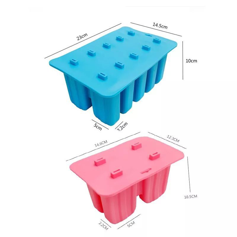 10 Freezer IceMold Yogurt Lolly Mould Popsicle + Free Sticks