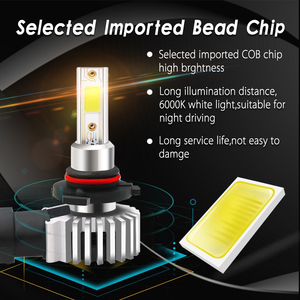 2 Pcs Led Car Headlight H11 H7 Bulb H1 H8 H9 9005 Hb3 9006
