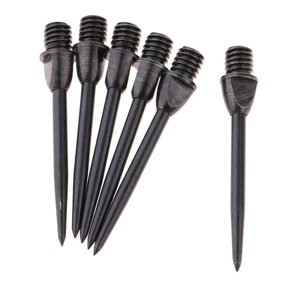 24Pieces Soft Darts Steel Points Conversion Point Converter Tips Replacement Used for Steel Tip Darts Black and Silver