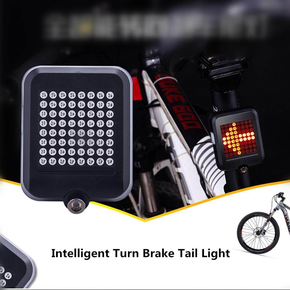 USB Rechargeable LED Tail Light Turn Signal Lamp Brake Light E-bike Bicycle HOT