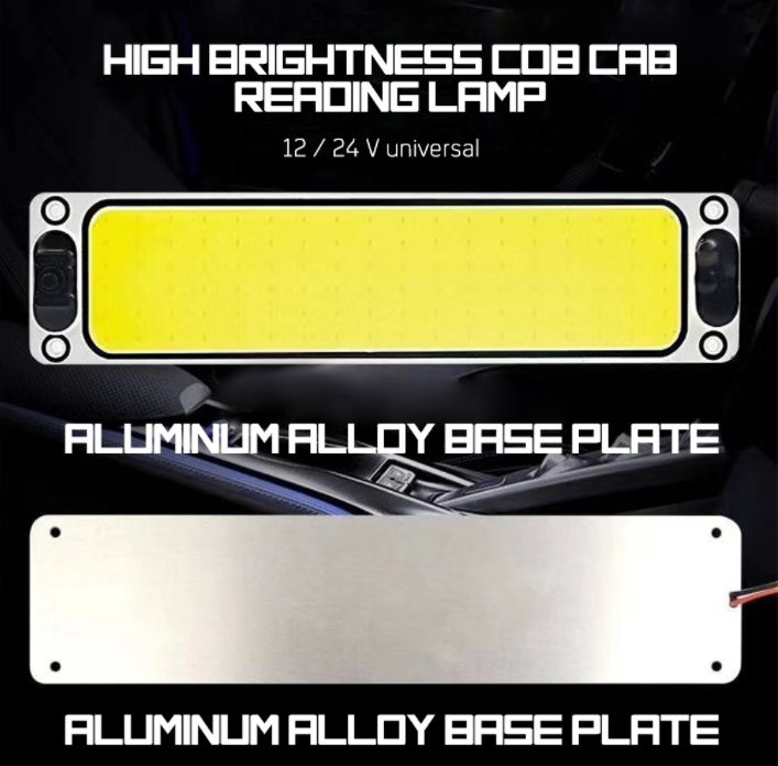 2pcs Cob 108 LED12v-36v Panel Light Car Roof Ceiling Light