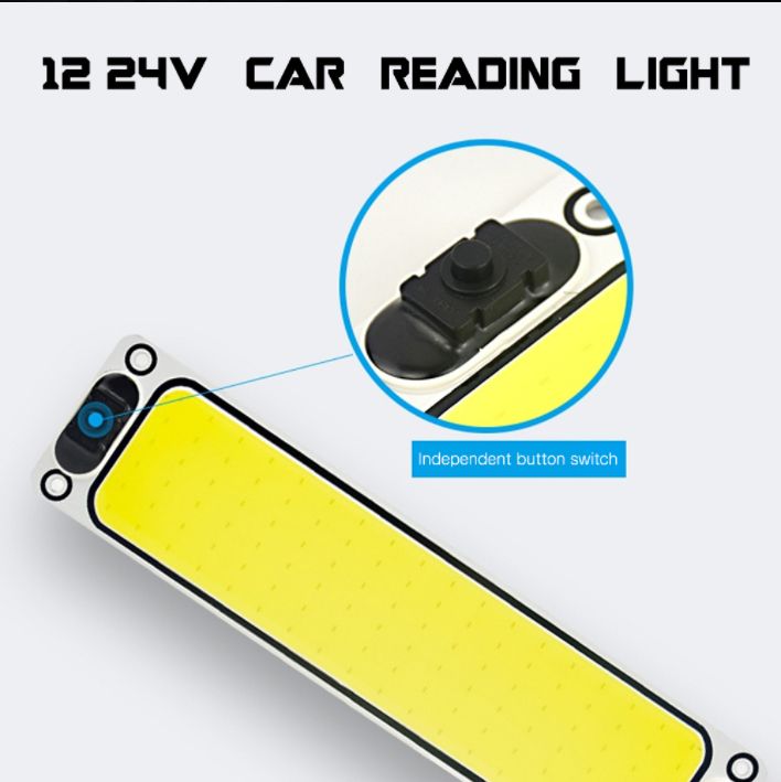 2pcs Cob 108 LED12v-36v Panel Light Car Roof Ceiling Light