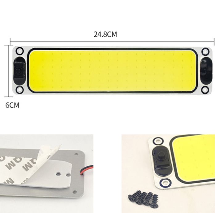 2pcs Cob 108 LED12v-36v Panel Light Car Roof Ceiling Light