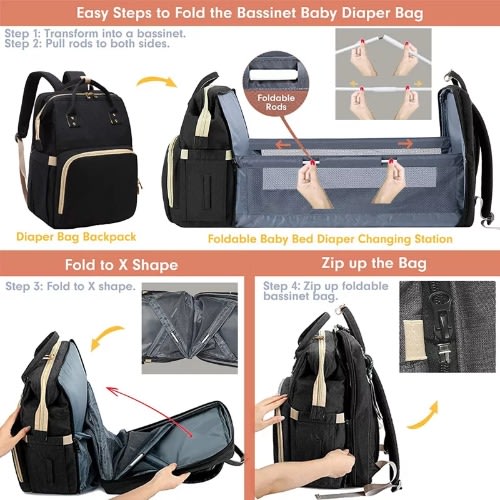 3 In 1 Diaper Bed Bag