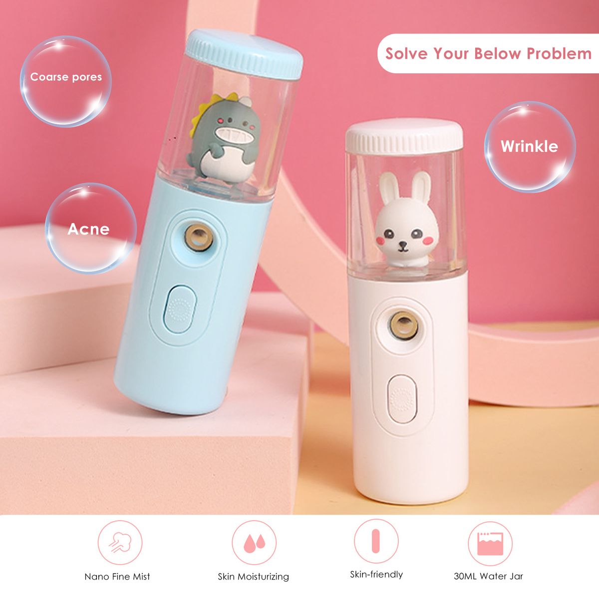 Cartoon Design Handheld N-ano F-acial Mist Sprayer Face