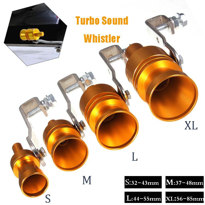 Gold Motorbike Car Blow Off Turbo Whistle Exhaust Muffler